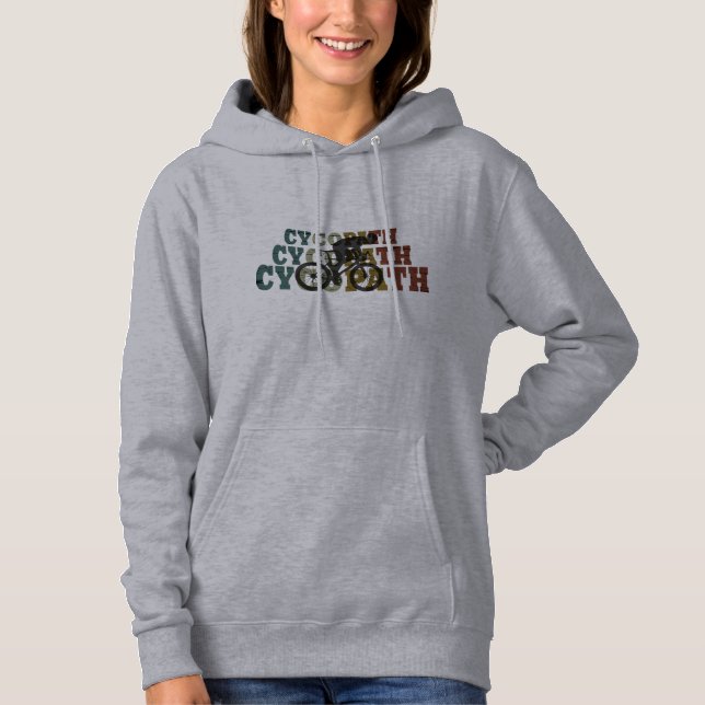 Cycopath funny cycling hoodie (Front)