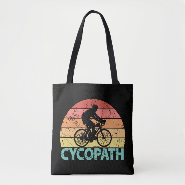 Cycopath Funny Cycling Tote Bag (Front)