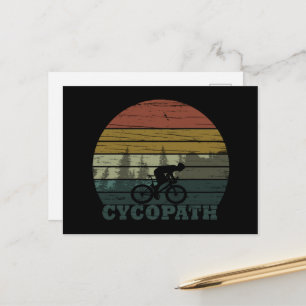 Cycopath - Mounatin Biking - Funny Cycling Holiday Postcard