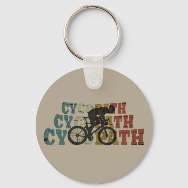 Cycopath - Mounatin Biking - Funny Cycling Key Ring (Front)