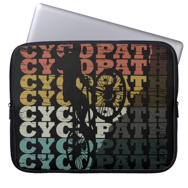 cycopath offroad biking saying laptop sleeve (Front)