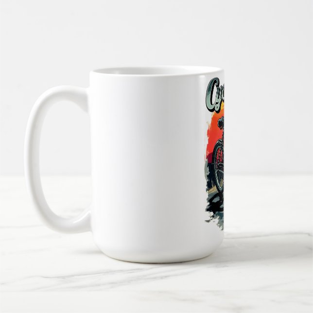 Cycopath: Sunset Bike Design  Coffee Mug (Left)