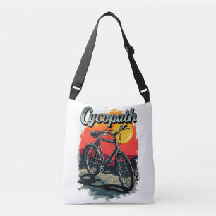 Cycopath: Sunset Bike Design Crossbody Bag