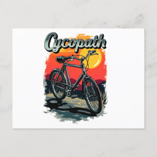 Cycopath: Sunset Bike Design Holiday Postcard