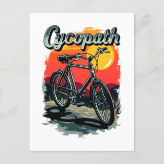 Cycopath: Sunset Bike Design  Postcard