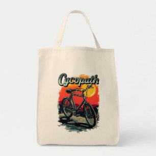 Cycopath: Sunset Bike Design Tote Bag