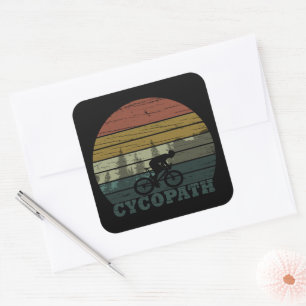 Cycopath vintage square sticker