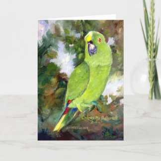 Cydney Yellow Naped Parrot Card
