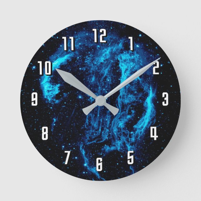 Cygnus Loop Nebula Supernova Remnant NASA Photo Round Clock (Front)