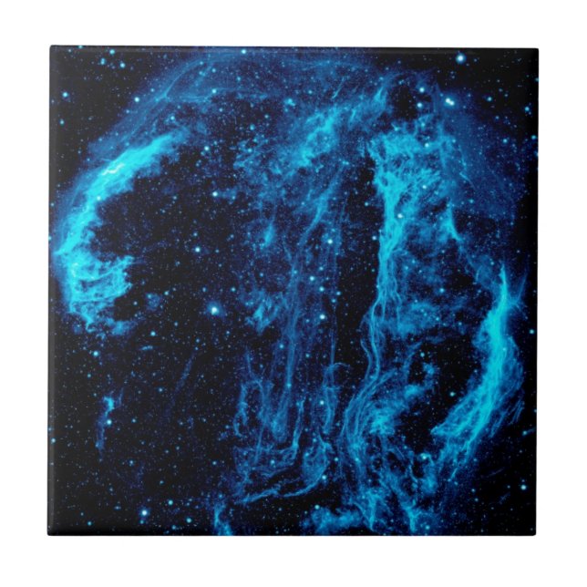 Cygnus Loop Nebula Supernova Remnant NASA Photo Tile (Front)
