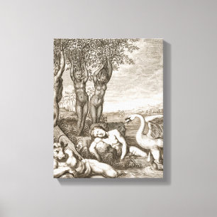 Cygnus Transformed into a Swan and Phaeton's Siste Canvas Print