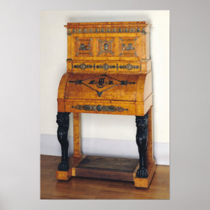 Cylinder front writing desk poster