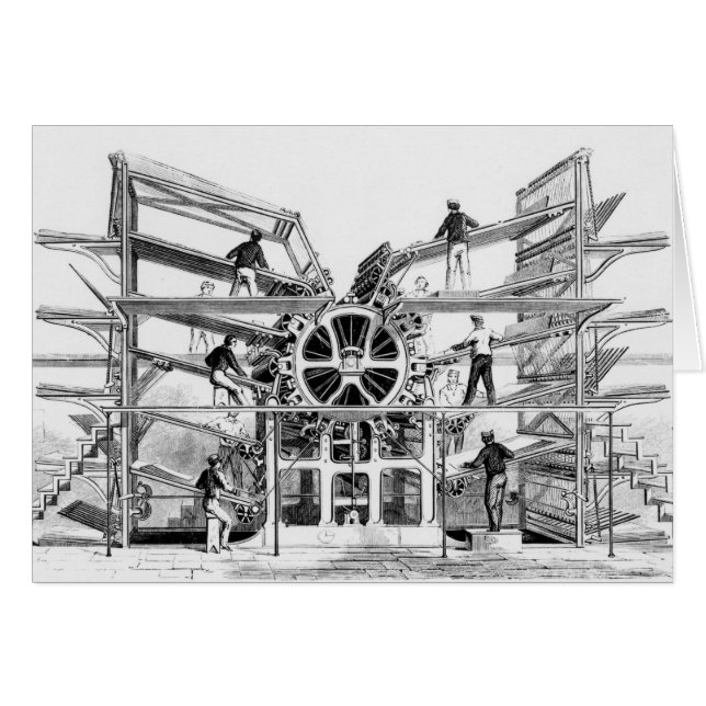 Cylinder printing press invented by Richard March (Front Horizontal)