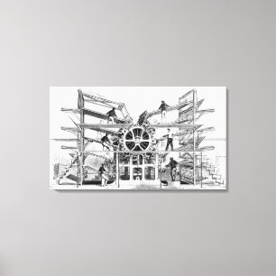 Cylinder printing press invented by Richard March Canvas Print