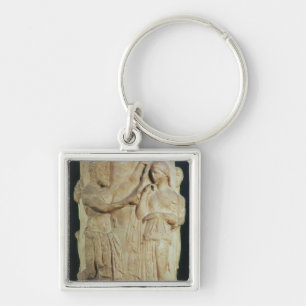 Cylindrical altar depicting sacrifice of Alceste Key Ring
