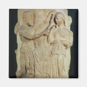 Cylindrical altar depicting sacrifice of Alceste Magnet