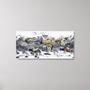 Cylindrical equidistant projection canvas print