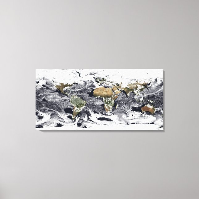 Cylindrical equidistant projection canvas print (Front)