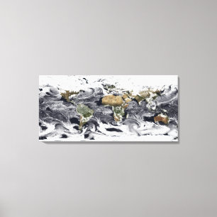 Cylindrical equidistant projection canvas print