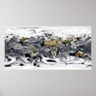 Cylindrical equidistant projection poster