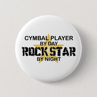 Cymbal Player Rock Star by Night 6 Cm Round Badge