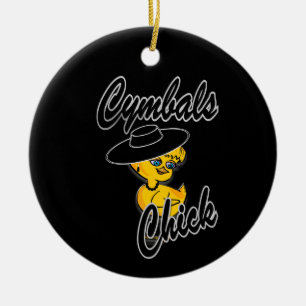 Cymbals Chick #4 Ceramic Tree Decoration