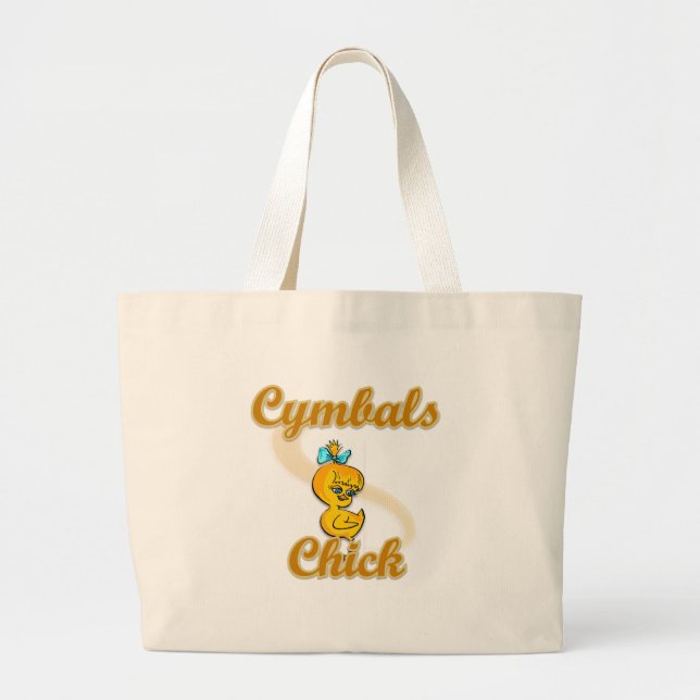 Cymbals Chick Large Tote Bag (Front)