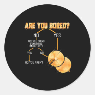 Cymbals Drummer Are You Bored Classic Round Sticker