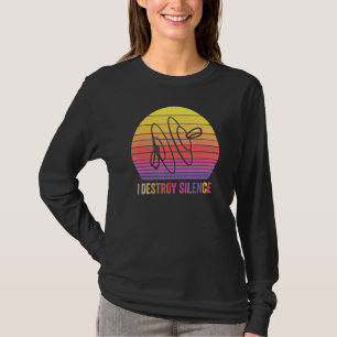 Cymbals Retro Vintage I Destroy Silence Funny Cymb T-Shirt