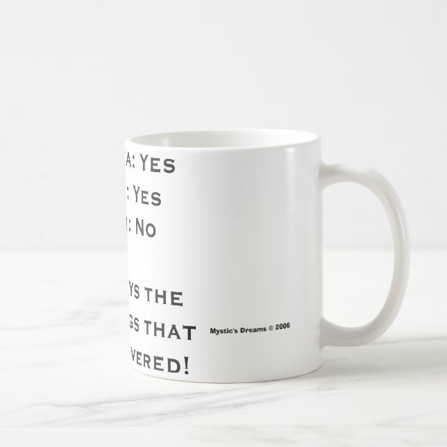 Cymbalta: YesLipitor: YesValium: NoIt's always ... Coffee Mug (Right)