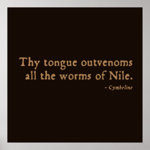 Cymbeline Worms Insult (16thC version) Poster