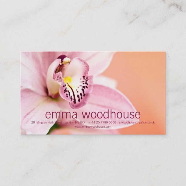 Cymbidium Orchid Business Card (Front)