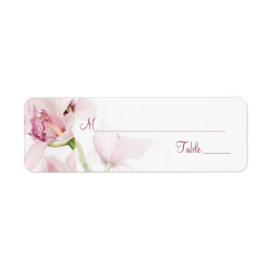 Cymbidium Orchid Wedding Place Card Labels
