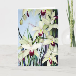 Cymbidiums Greeting Card with envelope