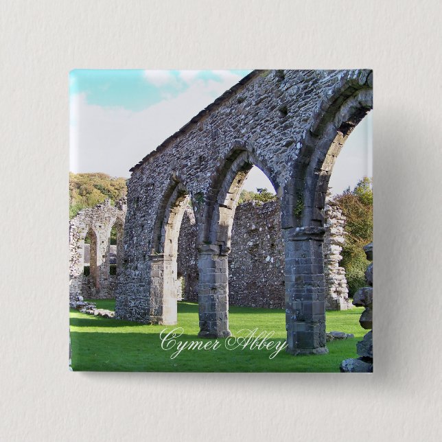 CYMER ABBEY WALES 15 CM SQUARE BADGE (Front)