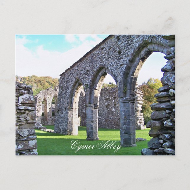 CYMER ABBEY WALES POSTCARD (Front)
