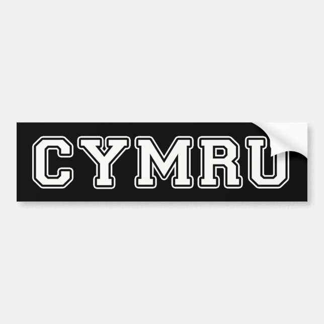 Cymru Bumper Sticker (Front)