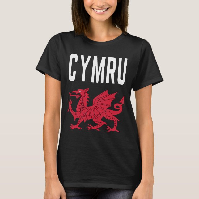 Cymru Cymraeg Wales Roots Rugby Proud To Be Welsh  T-Shirt (Front)