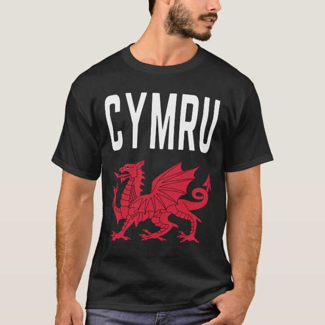 Cymru Cymraeg Wales Roots Rugby Proud To Be Welsh  T-Shirt (Front)