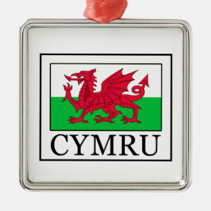 Cymru Metal Tree Decoration