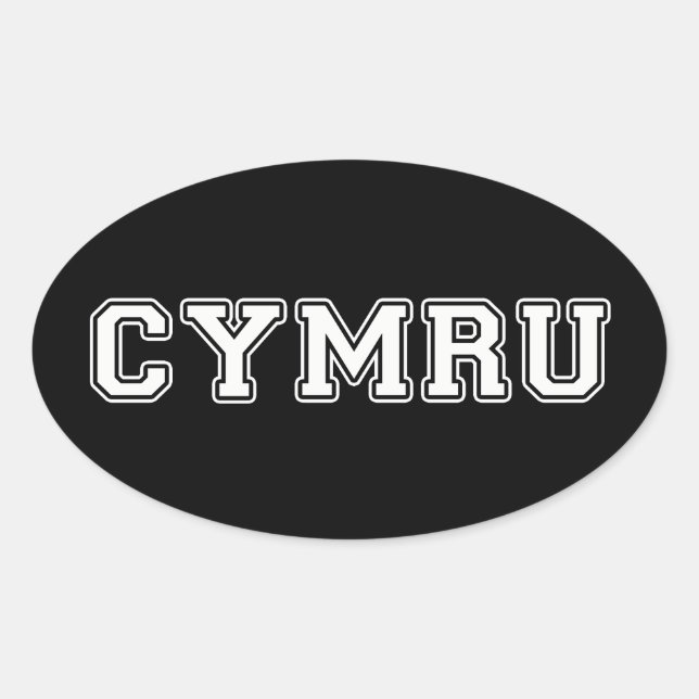 Cymru Oval Sticker (Front)