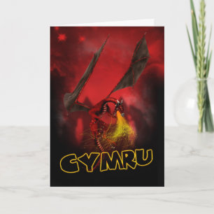 Cymru - St. David's Day Card - Welsh Red Dragon Ca