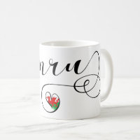 Cymru Welsh Flag In Heart, Wales