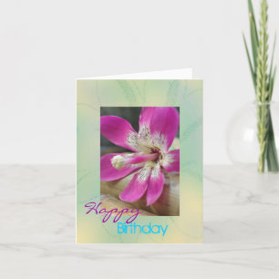 "Cyndee" Tropical Orchid Birthday Card