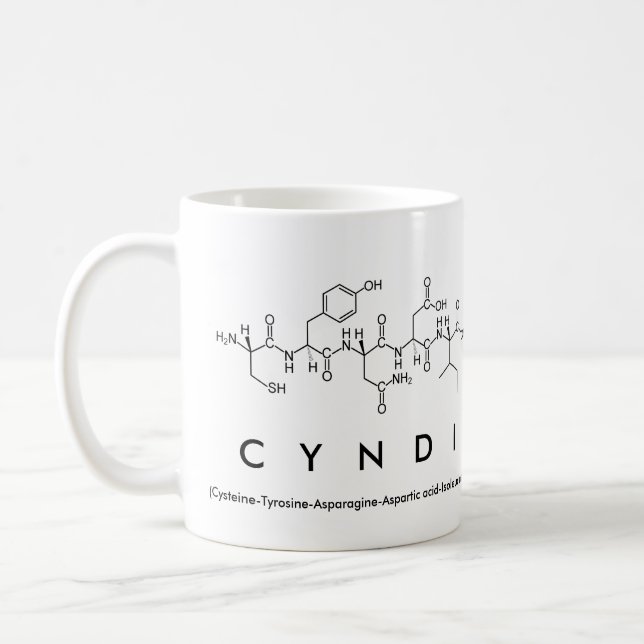Cyndi peptide name mug (Left)