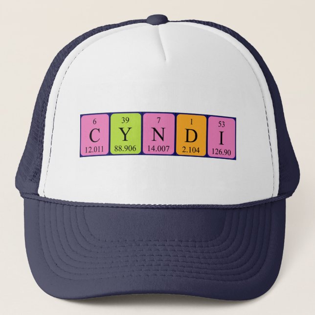 Cyndi periodic table name hat (Front)