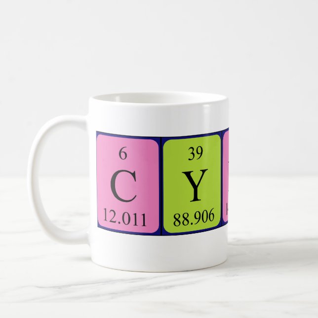 Cyndi periodic table name mug (Left)