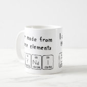 Cyndi periodic table name mug (Front Left)