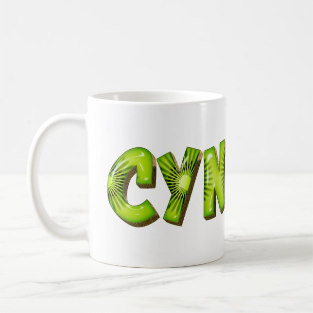 Cynthia Name Kiwi Style Tasse Coffee Mug (Left)