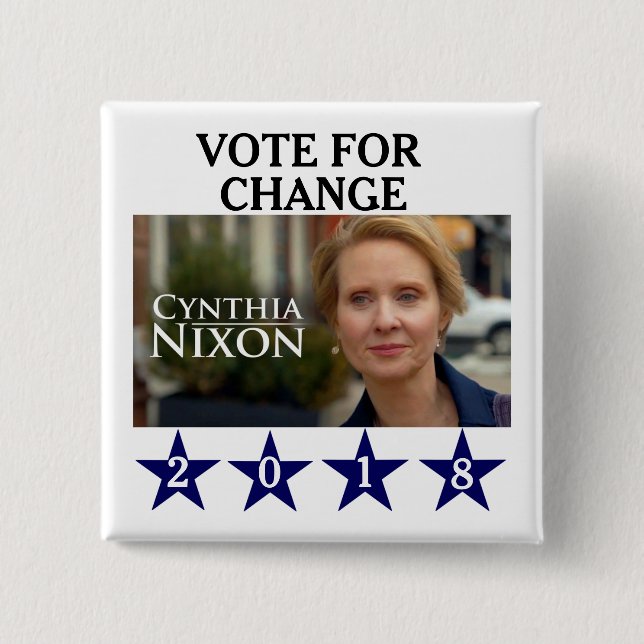 Cynthia Nixon 2018 15 Cm Square Badge (Front)